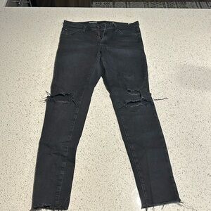 AG Mid Rise Distressed Legging ankle